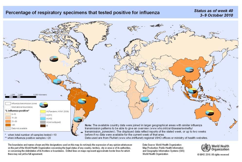 WHO Influenza update - 2 October 21 2 October 21 - Summary: Influenza activity in the temperate regions of the Southern Hemisphere is continuing to decline.