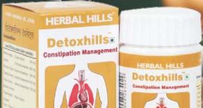 Bahava Magaj with its mild purgative activity, cleanses colon & detoxifies digestive tract without causing dehydration. 10 Constipation Management formula Detoxhills 60 Tabs.