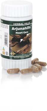 healthy cholesterol levels Each capsule contains 2 Arjuna Powder and 2 of extract (as dry extract) from Arjuna Bark (Terminalia arjuna) (8:1) (equivalent to 2000 mg of Arjuna Bark.