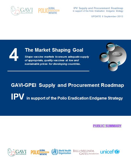 Supply & Procurement Roadmap In support of the Polio Eradication Endgame Strategy Reviews the market landscape Informs the supply and procurement strategy Defines/prioritizes