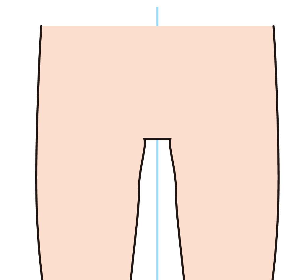 legs parallel when the medial ankles