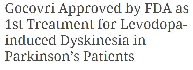 dyskinesias 25-30% compared to placebo.