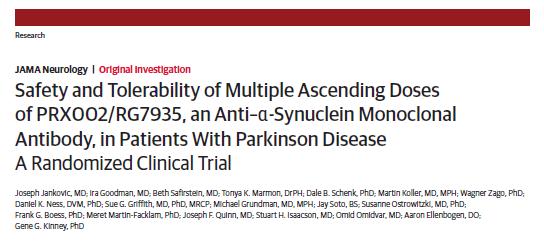Neuroprotection in the Pipeline Anti - alpha-synuclein monoclonal antibody shown to be safe and tolerable phase 1 trials.