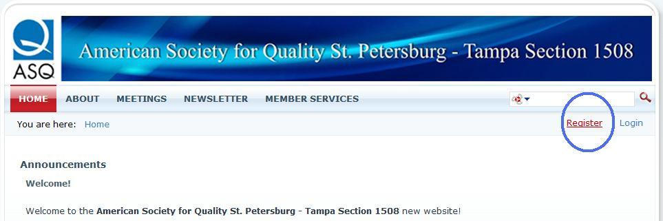 ASQ Section 1508 Members, Allow me to introduce the new Section 1508 website! The website address is http://asqtampabay.org/.