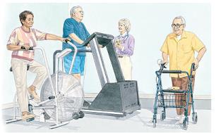 Pulmonary rehabilitation A program of education and exercise designed to manage respiratory illness Sessions supervised by PT, RT, Pulmonologist, nutritionist Specifically designed for patient to the