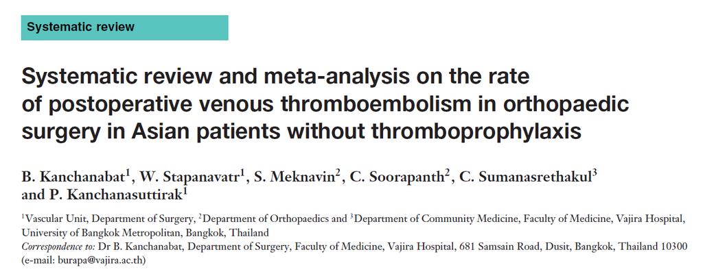 DVT diagnosed by venography or duplex ultrasonography Surgery: hip fracture surgery, total hip and knee arthroplasty n=2454