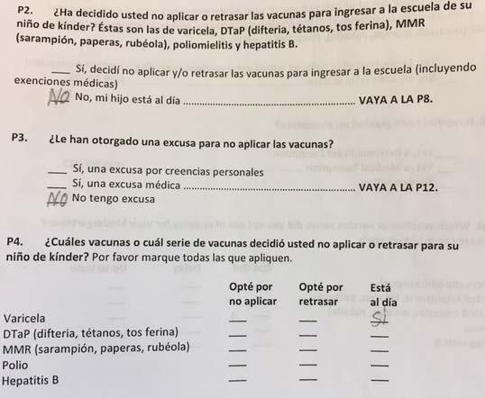 Results: Spanish Paper Survey Some issues indicated that some of the survey may have been