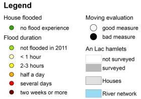 Source: Krause 2014 9 Folie 9 Household flood experience and evaluation of moving (urban case study) % good option not a good