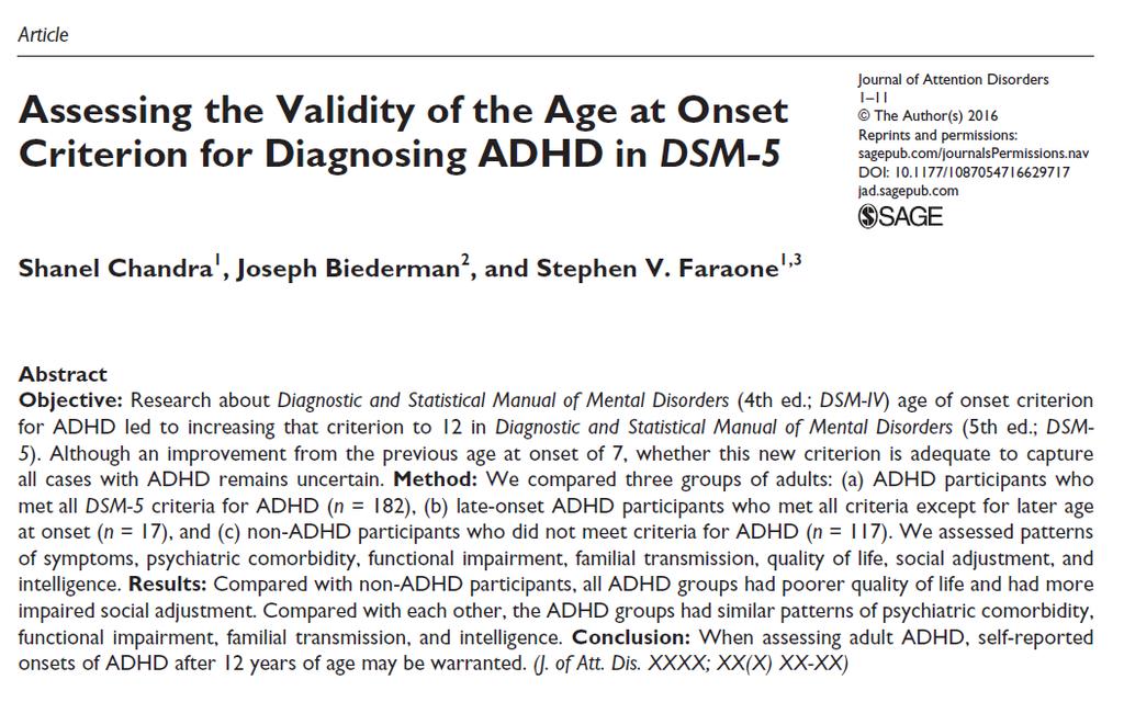 Results: Compared with non-adhd participants, all ADHD groups had poorer quality of life and had more impaired social adjustment.