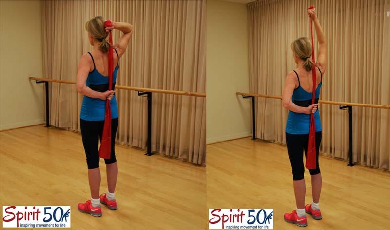 Overhead Extension: This exercise will tone and strengthen the back of your arms as well as stretching your shoulders.