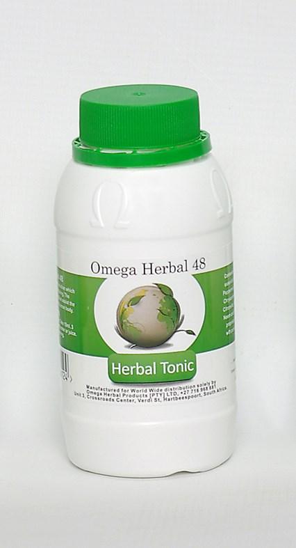 Recommended Serving & Usage Suggestions OMEGA HERBAL 48 When starting a routine of Omega Herbal 48, it is better to start with at least three (3) bottles to ensure your body becomes properly