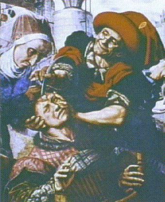 B) Dark Ages (400-800) The study of medicine was prohibited due to the religious revival with priests and monks treating patients