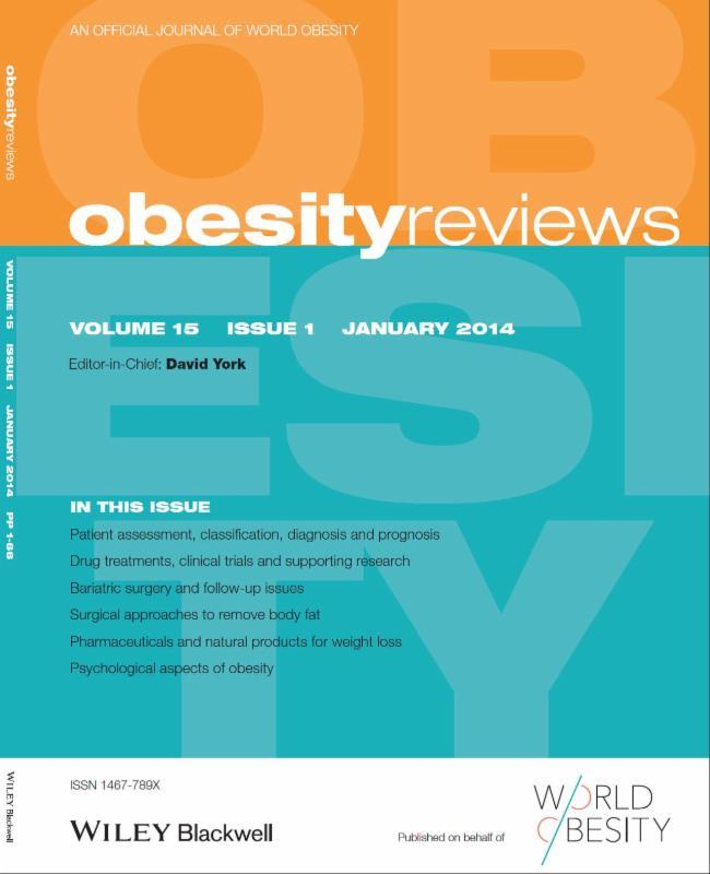 Jennings et al As we move towards our application for formal listing, the journal is receiving more high quality papers than ever before and we encourage you to consider Clinical Obesity for your