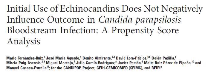 CID 2014 200 candidemias due to C. Parapsilosis.