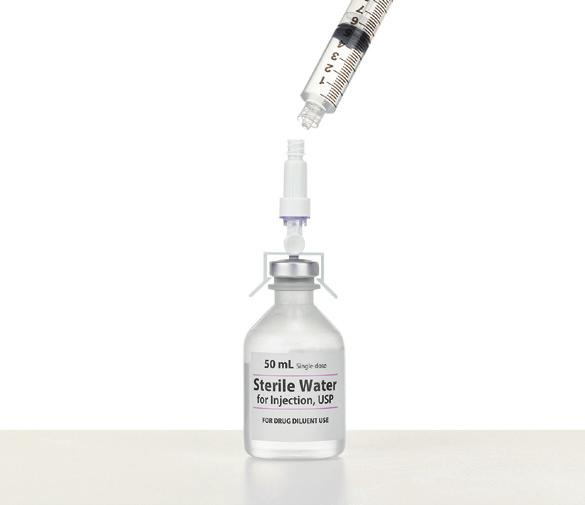 VELETRI (epoprostenol) for Injection. With the syringe attached to the vial, turn the vial upside down.