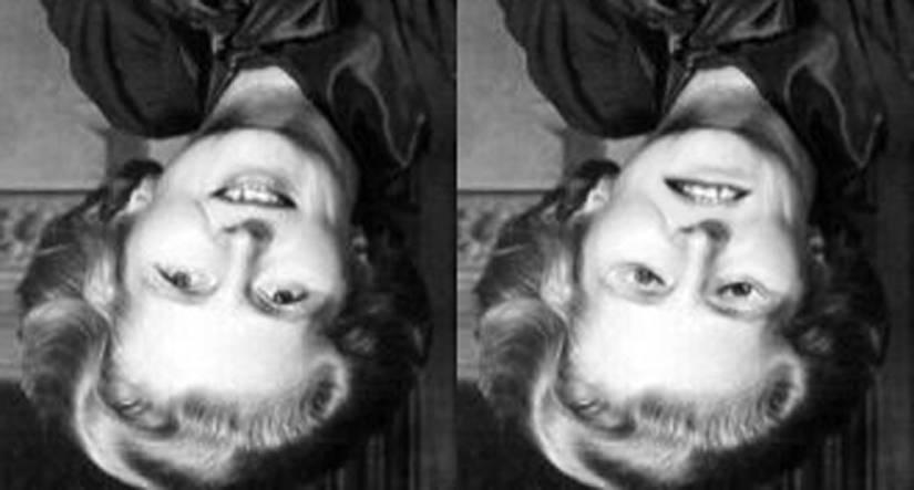 322 Fig. 1. Thatcher illusion. When the photographs are viewed upside down (as above) it is more difficult to identify the person belonging to the pictures and the facial expressions seem similar.