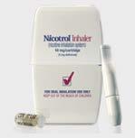 Pharmacotherapy Nicotine Inhaler Dosing May use 6-16 cartridges/day. In general, use 1 cartridge every 1-2 hours Recommended duration is up to 6 months.