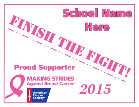 SCHOOL ACKNOWLEDGEMENT Schools that raise over $500 will receive a plaque to display and will