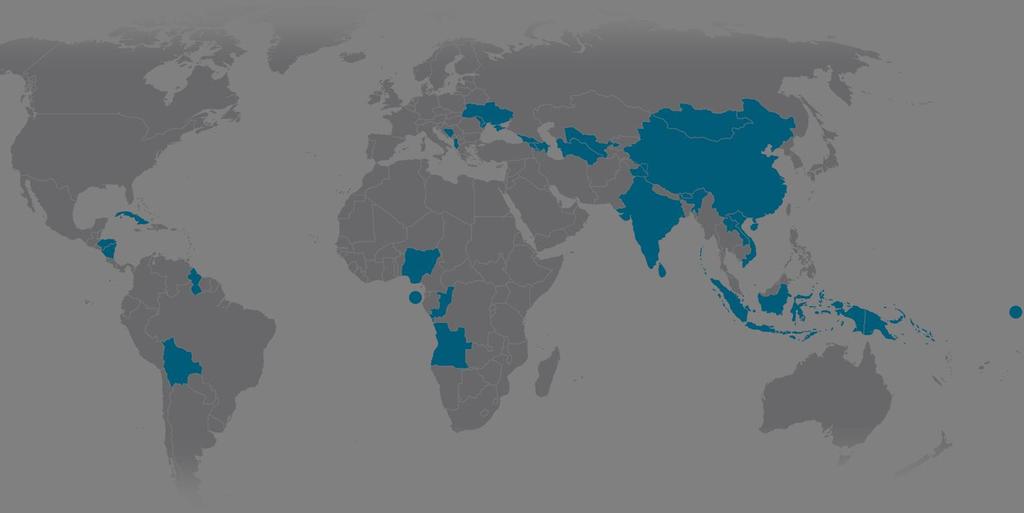Countries completing Gavi support Pre-2015 2016 2017 2018 Currently transitioning Albania Ukraine China Bhutan Honduras Mongolia Guyana Indonesia Kiribati Angola Armenia Bolivia Georgia Timor Leste