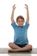 Arms Reach and Stretch Step 1 Step 2 Warms Up: Sides of body/torso Shoulders and upper back Arms Start sitting in a cross legged position with hands on knees Inhale, reach both arms overhead Exhale,