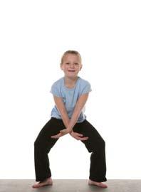 Sun Flower Step 1 Step 2 Warms Up: Hips Legs Arms Shoulders Start in standing position Step feet a little wider than hip width apart Turn feet out (no more than 45 degrees) Inhale, stretch arms