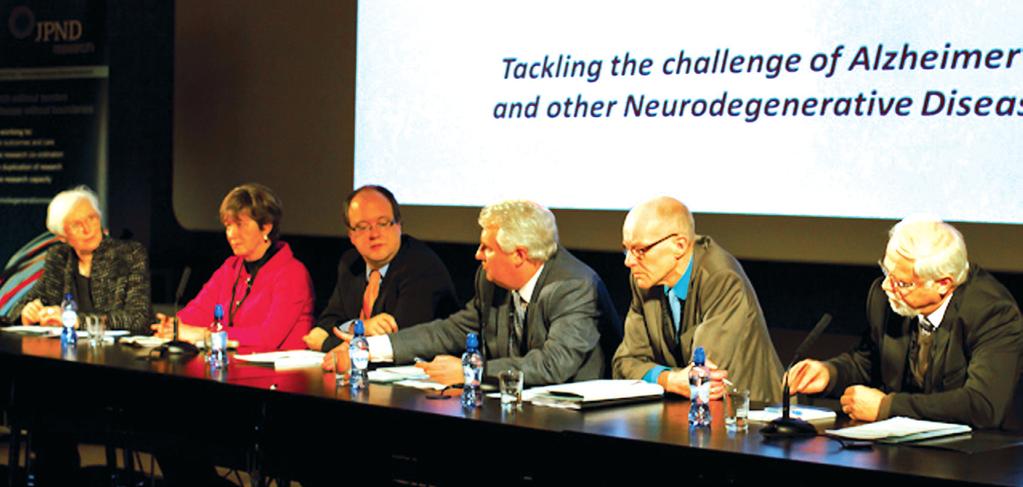 Dementia Continued from page 28 in E u r o pe Issue 10 February 2012 Policy watch T he A l z heimer E u r o pe M a g a z ine A stakeholder round table at the JPND launch (from left to right: Adriana