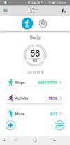 Thrive Score 17 Body tracking is comprised of progress toward three daily goals for physical activity. Meeting all three goals will provide a full 100 points.