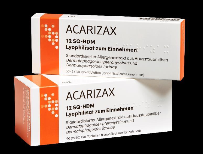 Multi-year registration trials for ACARIZAX /ODACTRA Two large, multinational placebo-controlled trials with ACARIZAX /ODACTRA in children and adolescents Involving 1,600+ children and adolescents