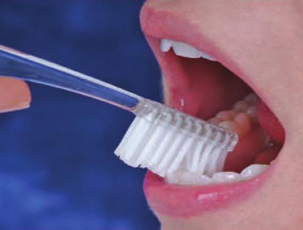 Brush the inside of your teeth using the same angle  