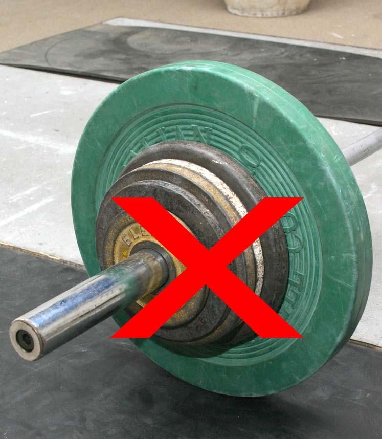 General Gym Rules Load bar correctly Loading bars correctly increases the life of the equipment and make weights