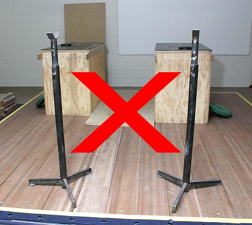 Stands are not allowed on the competition
