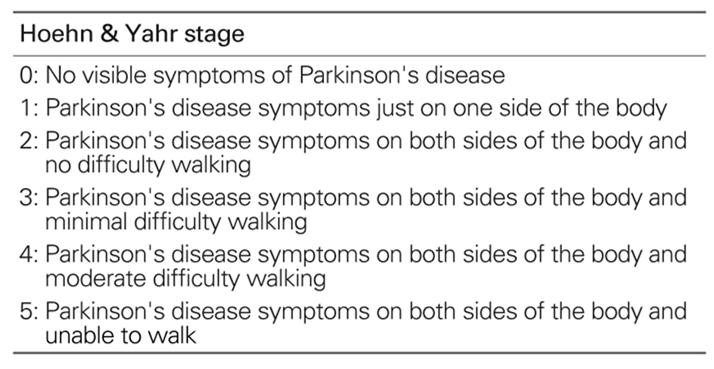 Parkinson Disease Rating Scale (UPDRS) III.