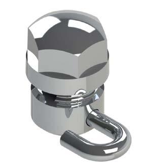 The Gurin lock is fixed into place by positioning the slotted bolt over the archwire and tightening the nut with the special Gurin wrench. Fits up to an.022 wire.