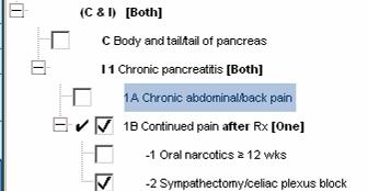 Confirmatory (C) criteria represent pathologic evidence that the named procedure was performed (e.g., Appendectomy: Appendix ).
