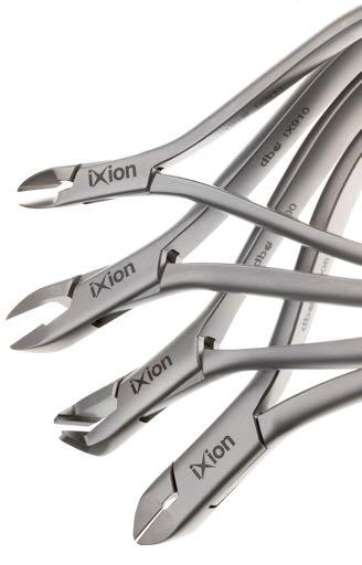 94 The popular choice of premium instruments for orthodontists internationally: All Ixion instruments are made from German surgical stainless steel with a beautiful satin finish which reduces glare