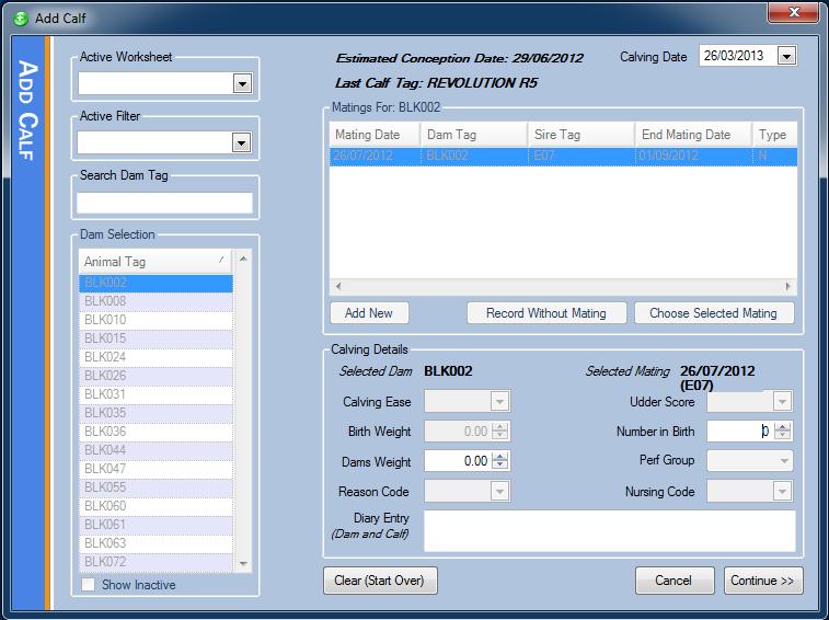 You need to have Auto-create Dead Calves checked in order to record a dead calf using Add Calf. Here you can assign the prefix that HerdMASTER allocates to dead calves when adding them.