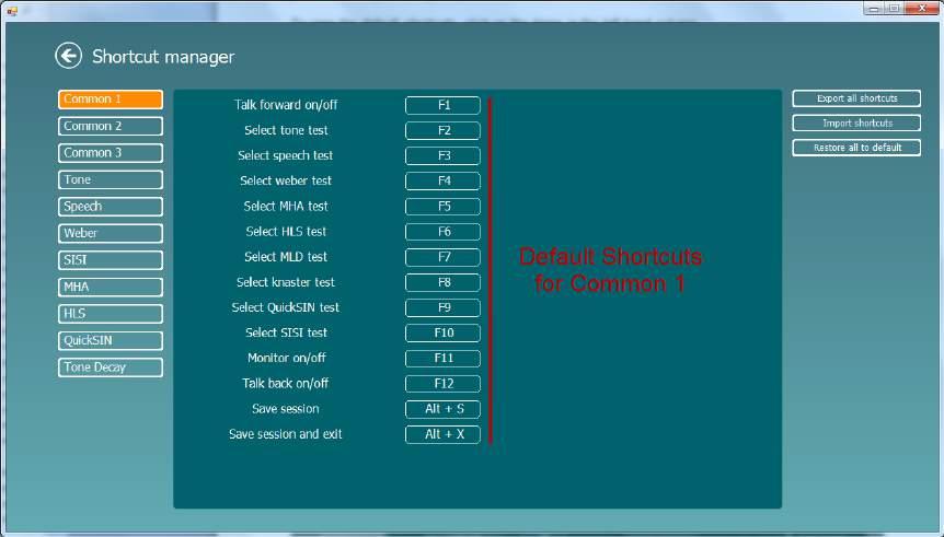 Callisto Additional Information Page 108 PC Shortcut Manager The PC Shortcut Manager allows the user to personalize PC keyboard shortcuts in the AC440 Module.