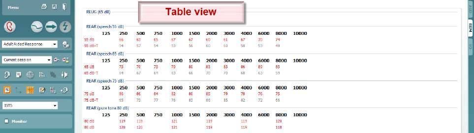 Press the button and insert the preferred target values in the table as illustrated below.