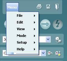 Callisto Additional Information Page 226 The REM 440 Menu Items The REM440 Menu gives you access to File, Edit, View, Mode, Setup, and Help.