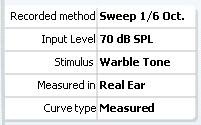 Callisto Additional Information Page 233 1. The ear/coupler mode indicates which side is being tested next to a label showing whether the test is performed in an aided or unaided ear. 2. SII (Speech Intelligibility Index) of the current input signal is expressed in a percentage.