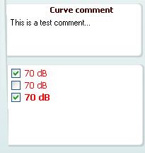 The comment will then appear in the comment section whenever the curve is selected.