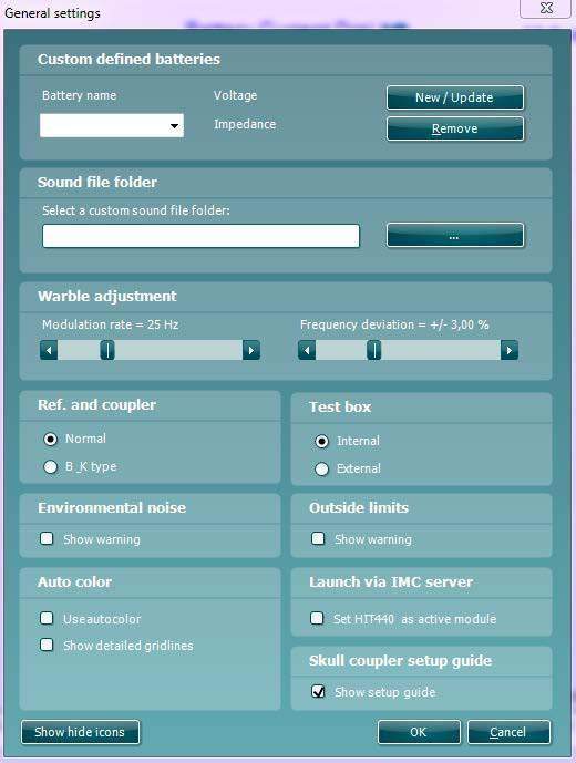 Callisto Additional Information Page 303 General Setup In the General Setup you can select overall settings