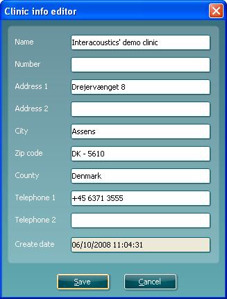The Create date item cannot be changed as it will always show the current date and time. a. Format Here you can change the the font, font size and formatting, and the appearance (borders) of the Clinic information area.