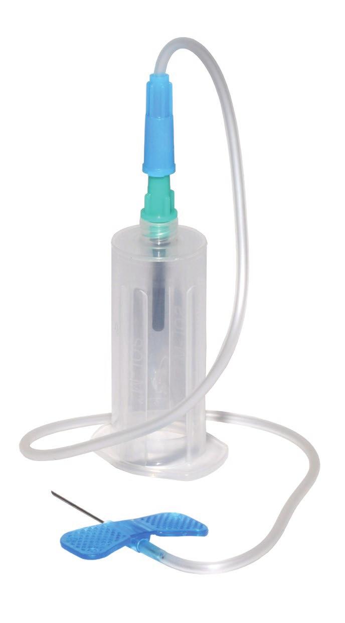 Designed to be used for blood collection with evacuated blood sampling tubes. Compatible with all Luer lock tube holders.