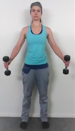 Dosage: 10-12 repetitions/ 2 sets/ 3-4 days Alternative shoulder press Movement: Start this move with a light stick.