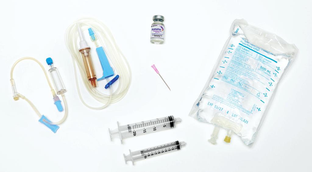 light C D E Low-protein binding infusion set equipped with an in-line, low-protein binding 0.
