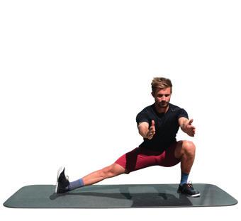 knees, jump actively onto the box and extend your legs, before returning