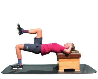 then return to starting position; your knees should stay extended