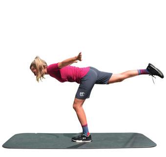 STANDING EXTENSION Starting with your body bent forward, straighten your spine;