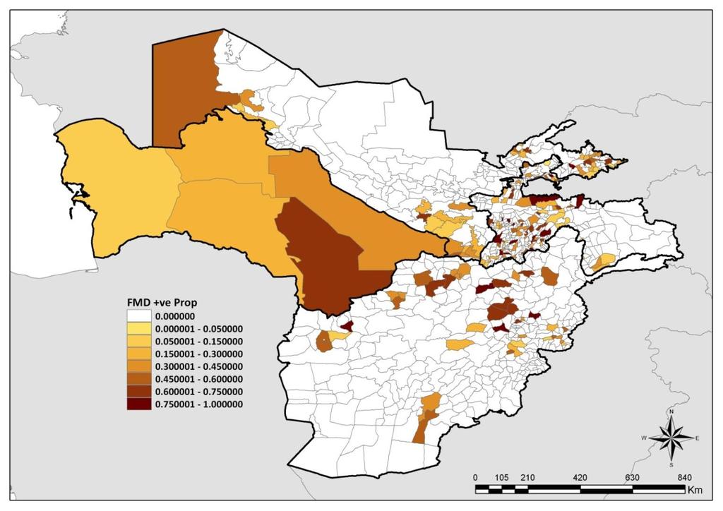 Central Asia Result/ Observed [True] Within-Specie Within-Farm Sys. 95% CI No Sampled Seroprevalence Prevalence Range Prevalence Range Positive 3101/8091 23.98% [29.